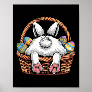 Poster Lapin Mignon Chasse aux Œufs de Chocolat Chasse au