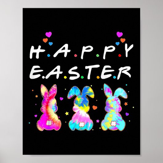 Poster Lapin Mignon Joyeuses Pâques Femmes (Devant)