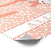 Poster Lapin Mignon & Points Personnalisé pour la Chambre (Coin)