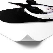 Poster Lapin noir et blanc (Coin)