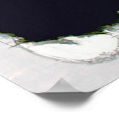 Poster Lapin noir et blanc vintage, Art japonais (Coin)