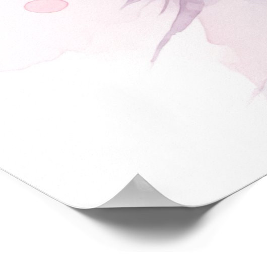 Poster Lapin pastel mignon rose (Coin)