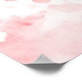 Poster Lapin pastel super mignon coeurs Coeurs rouges (Coin)