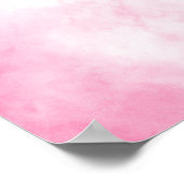Poster Lapin pastel surpris coeurs roses (Coin)