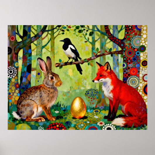 Poster Lapin, Pie, Renard et « Le Secret de la forêt » (Devant)