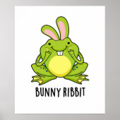 Poster Lapin Ribbit Funny Lapin Frog Pun (Devant)