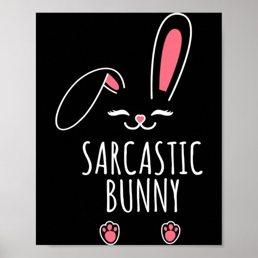 Poster Lapin sarcastique Funny Matching Easter Bunny Egg (Devant)