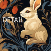 Poster Lapin victorien vintage