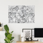 Poster Lapins Abondants (Bureau à domicile)