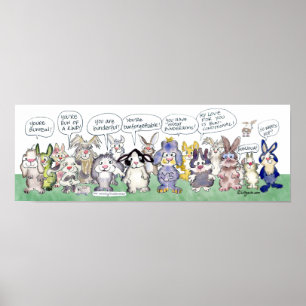 Poster Lapins Amour Jeux de Mots pour un Épanouissement I