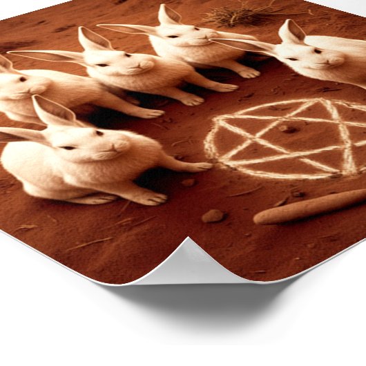 Poster Lapins avec Pentagram (Coin)