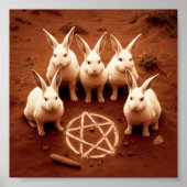 Poster Lapins avec Pentagram (Devant)