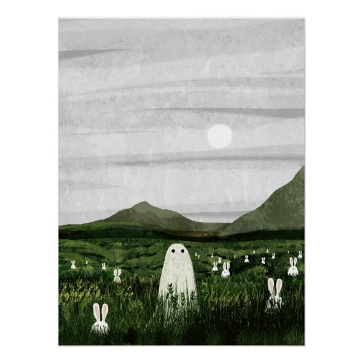 Poster Lapins blancs (Devant)