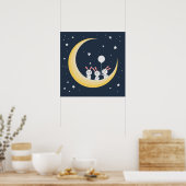 Poster Lapins sur la lune (Cuisine)