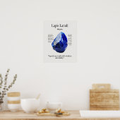 Poster Lapis Lazuli Gem Crystal Signification Carte (Cuisine)