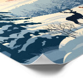 Poster Lapland Finlande Travel Art Vintage (Coin)