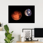 Poster L'Appareil Spacectoriel Portant Le Rover De La Per (Bureau à domicile)