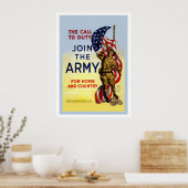 Poster L'Appel À Devenir Membre De L'Armée (Cuisine)
