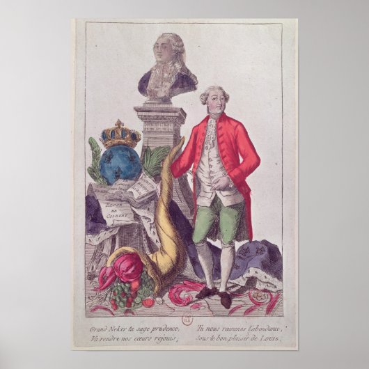 Poster L'appel de Jacques Necker 16 juillet 1789 (Devant)