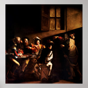 Poster L'appel de saint Matthieu par Caravaggio (1600)