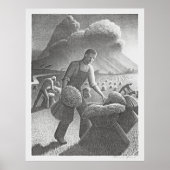 Poster L'approche de la tempête de Grant Wood : l'éléganc (Devant)