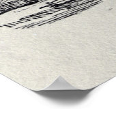 Poster L'approche d'un village en hiver (Coin)