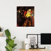 Poster L'approvisionnement par Johannes Vermeer (Bureau à domicile)