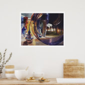 Poster L'Aquarelle "À travers le verre" (Cuisine)