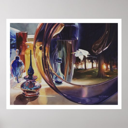 Poster L'Aquarelle "À travers le verre" (Devant)