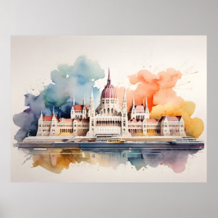 Poster L'aquarelle de Budapest