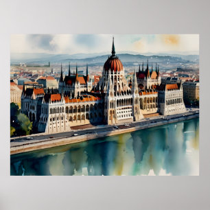 Poster L'aquarelle de Budapest
