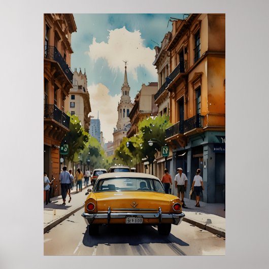Poster L'aquarelle de Buenos Aires (Devant)