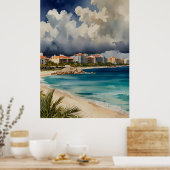 Poster L'aquarelle de Cancun (Cuisine)