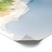 Poster L'aquarelle de Cancun (Coin)