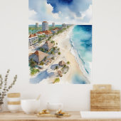 Poster L'aquarelle de Cancun (Cuisine)