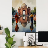 Poster L'aquarelle de Delhi (Bureau à domicile)