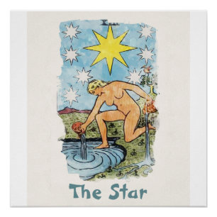 Poster L'Aquarelle de la carte Star Tarot