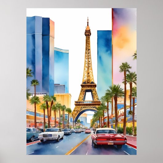 Poster L'aquarelle de Las Vegas (Devant)