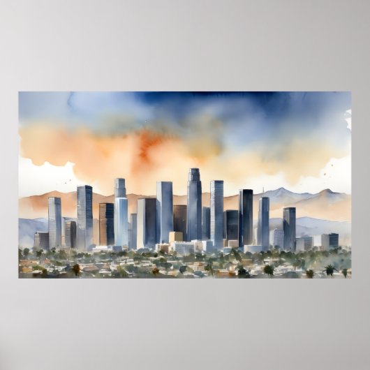 Poster L'aquarelle de Los Angeles (Devant)