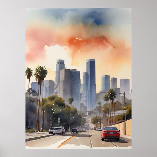 Poster L'aquarelle de Los Angeles (Devant)