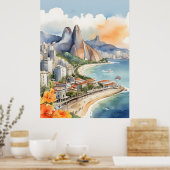 Poster L'aquarelle de Rio de Janeiro (Cuisine)