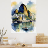 Poster L'aquarelle de Rio de Janeiro (Cuisine)