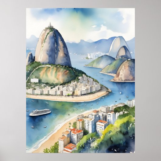 Poster L'aquarelle de Rio de Janeiro (Devant)