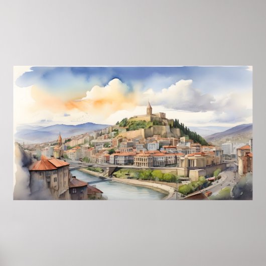Poster L'aquarelle de Tbilissi (Devant)