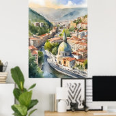 Poster L'aquarelle de Tbilissi (Bureau à domicile)