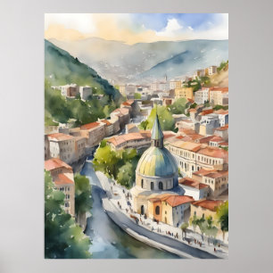 Poster L'aquarelle de Tbilissi