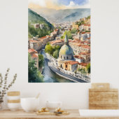 Poster L'aquarelle de Tbilissi (Cuisine)