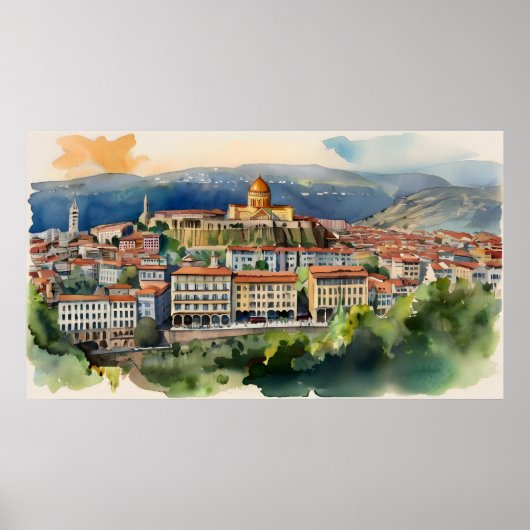 Poster L'aquarelle de Tbilissi (Devant)