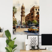 Poster L'aquarelle du Caire (Bureau à domicile)