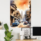 Poster L'aquarelle du Caire (Bureau à domicile)